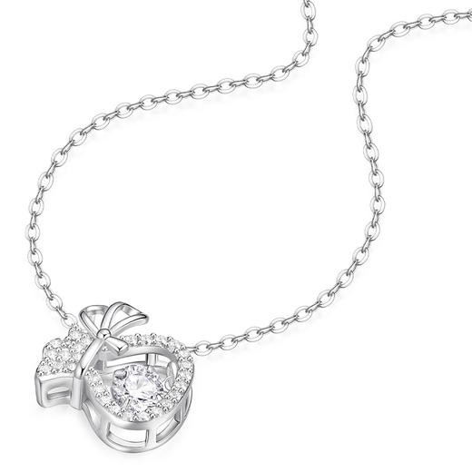 卡蒂罗KADER 闪闪福袋项链 转运钱袋 本命年新中式福禄好运上岸锦鲤气质轻奢精致锁骨链 #好运 925银 项链 女款 银色 礼盒 商品图1