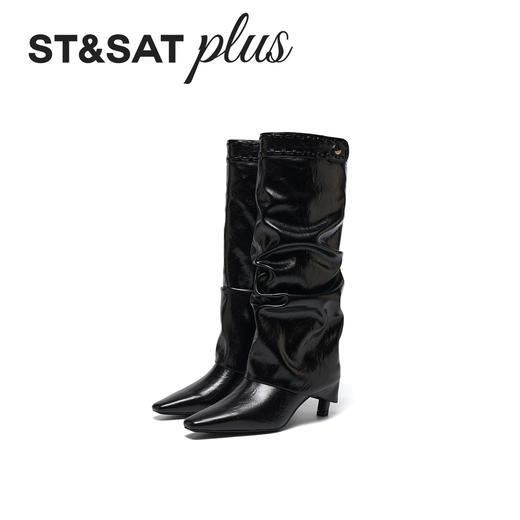 星期六个性街头风褶皱设计裤腿靴SSD4117166 商品图6