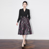 「高货wl」全新升级【铂金会员330/天猫439/差价109】(02633)洛诗琳轻奢雪尼尔提花裙2025秋季法式假两件收腰连衣裙 商品缩略图0