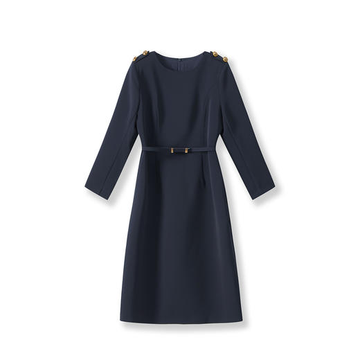 「高货wl」全新升级【铂金会员330/天猫439/差价109】(03053)洛诗琳高级感简约气质收腰裙2025秋季优雅轻奢显瘦连衣裙 商品图4