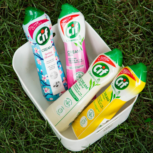 热卖！超值3瓶！联合利华旗下 cif晶杰 多功能清洁乳 除垢去污 全屋清洁 洁净如新 英国原装进口 500ml*3瓶【赠百洁布4个+清洁刷1个】 商品图1