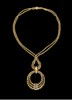 独角鹿西洋古董1985年代法国顶级珠宝世家宝诗龙Boucheron出品18K黄金及铂金镶嵌钻石双链吊坠造型编织纹理项链 商品缩略图2