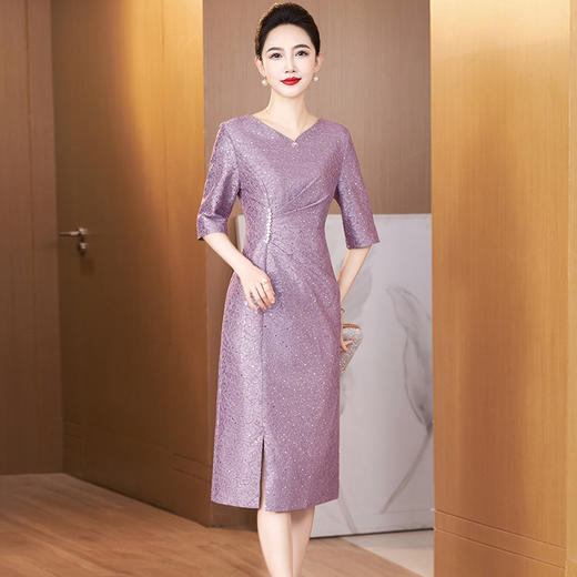 LC 2531旗袍连衣裙中式改良版七分袖旗袍日常可穿 商品图0