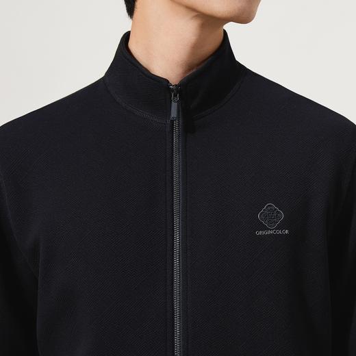 【立领拉链开衫】柒牌男装2025秋季国色提花莫代尔长袖开衫卫衣129W70150 商品图2