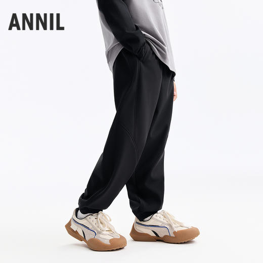 男童全腰梭织夹裤厚裤子冬季新款安奈儿童装EB546604 商品图1