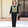 FW 2568新中式妈妈套装国风外套洋气金丝绒小衫 商品缩略图2