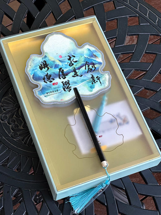 双面丝绸团扇套盒 商品图1