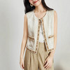 雀说新品复古波西米亚风织花边马夹外套叠穿提花无袖背心马甲AL 商品缩略图2