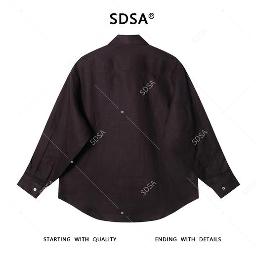 26143SDSA男士秋冬新款痞帅男装亲肤纯色翻领长袖衬衫宽松百搭衬衣时尚 商品图5