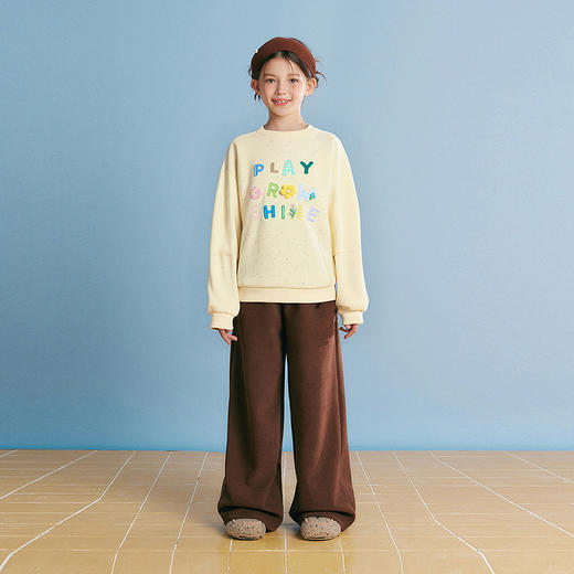 笛莎Deesha 童装女童卫衣2025冬新款女童立体刺绣拼布装饰卫衣 商品图2