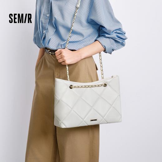 森马包包女托特包菱格链条包大容量斜挎包2025新款单肩包通勤质感 商品图0
