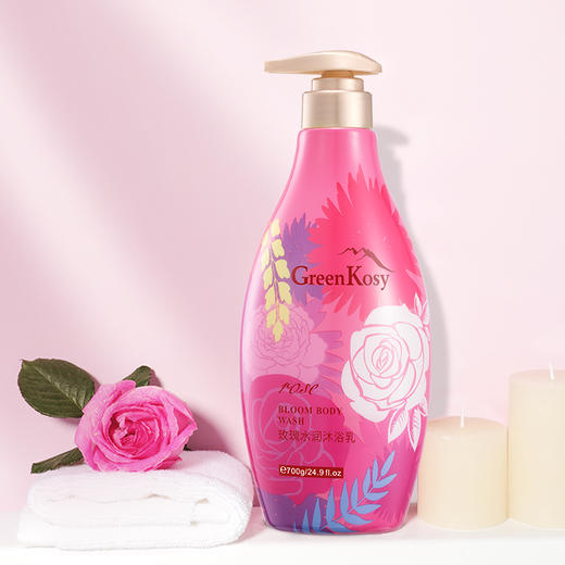绿色溪谷玫瑰保湿沐浴露700ml-0957 商品图3