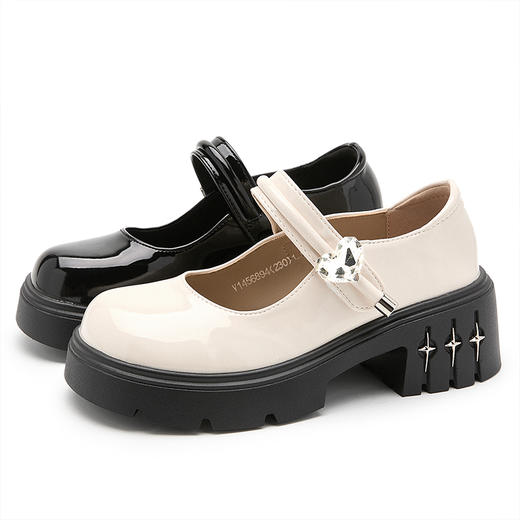 西遇厚底玛丽珍鞋女新款秋季洛丽塔水钻增高单鞋配裙子小皮鞋V1456894 商品图4