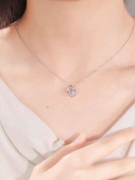 卡蒂罗KADER 闪闪福袋项链 转运钱袋 本命年新中式福禄好运上岸锦鲤气质轻奢精致锁骨链 #好运 925银 项链 女款 银色 礼盒 商品图4