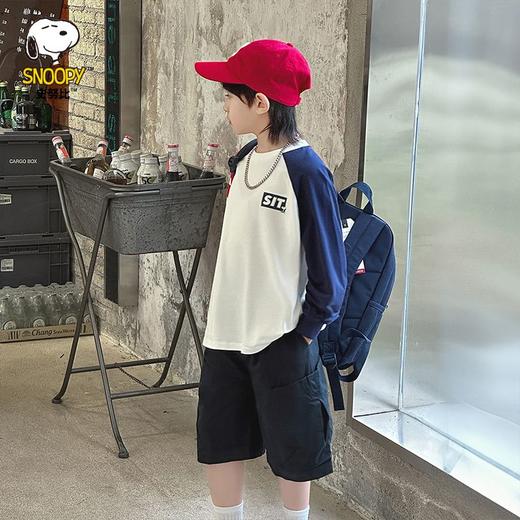 【清仓捡漏】【130-160】【史努比】男童春秋款美式街头风长袖T恤 商品图7