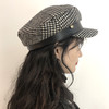 SFH8909062G00 茜子She's shes茜子时尚格纹绵羊毛混纺毛呢立体报童帽女秋冬【G0黑白格纹】 商品缩略图3