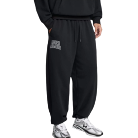 安德玛UA男子休闲运动透气舒适百搭简约LOGO针织长裤1386551-001