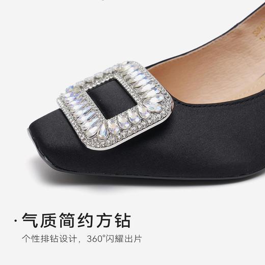 星期六绸缎质感气质晶扣细高跟SSD3111081 商品图5