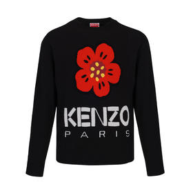 【超惠秒】Kenzo  高田贤三 男女通款 全羊毛刺绣海棠花logo百搭针织衫/毛衣/外套11698