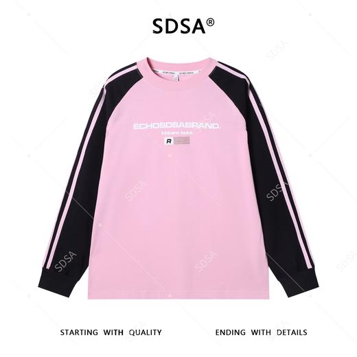 T4727SDSA男士秋冬新款痞帅男装美式撞色字母印花圆领长袖T恤时尚百搭 商品图1