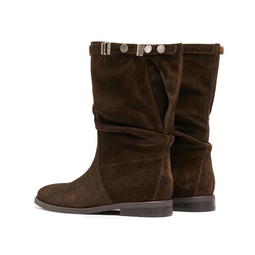 【云粉节】【思加图】BF楼思加图2025新款原野牧歌复古西部牛仔靴棕色堆堆靴女靴子EIL03吊牌价2290 商品图2