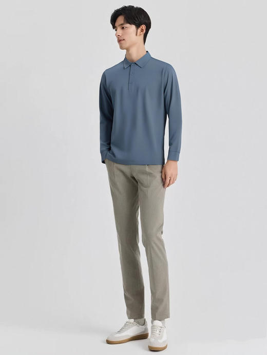 【挺阔有型 质感满满 男女同款】斯辰唯佳高弹面料冰丝无痕POLO衫 （D30-12366） 商品图2