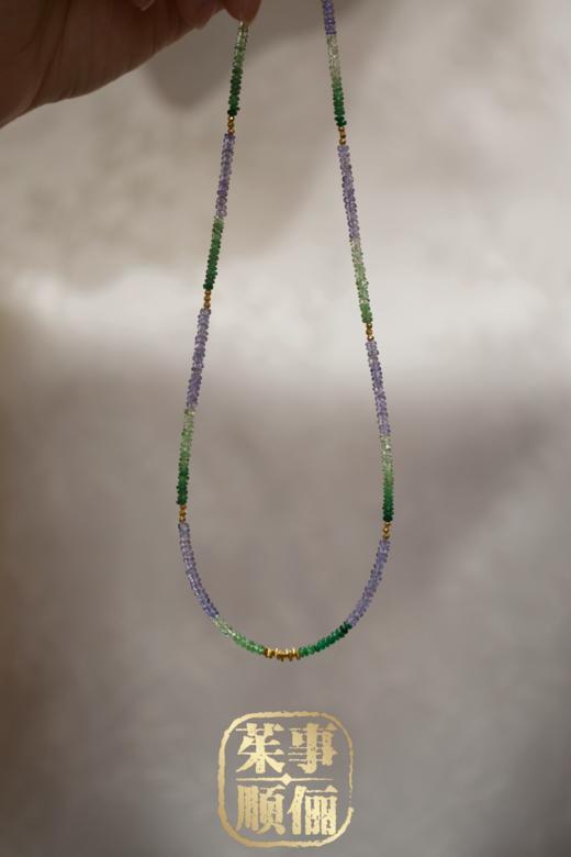 【茱事顺俪】18K黄金沙弗莱坦桑石项链 商品图3