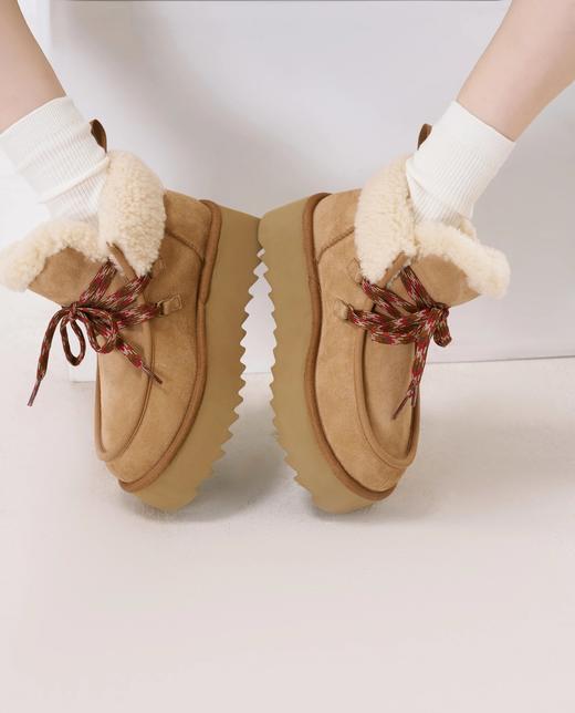 【隆丰起程-雪地靴专场】女士冬季芙卡拉泰迪绒羊毛雪地靴SW5W224YW 商品图4