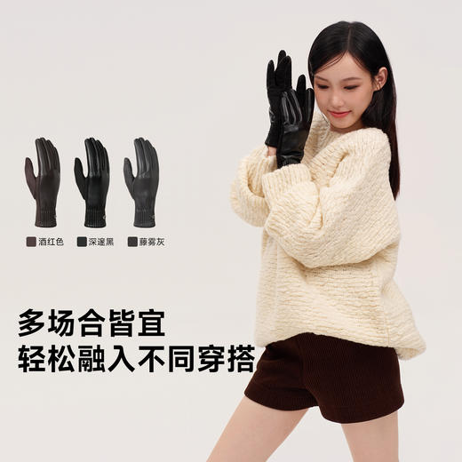 VVC 灵触PU拒水皮手套 秋冬保暖 防风锁温 高品质PU合成革 48小时发货 商品图6