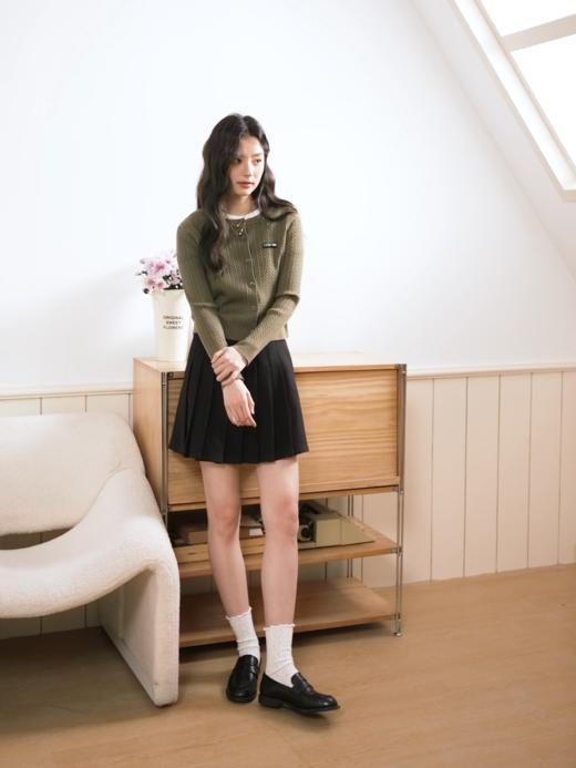 【特惠不退货】诗凡黎圆领针织衫2024秋新款外搭开衫3F8231701 商品图2