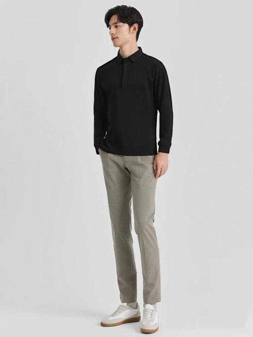 【挺阔有型 质感满满 男女同款】斯辰唯佳高弹面料冰丝无痕POLO衫 （D30-12366） 商品图0