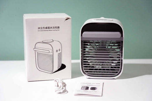 桌面冷风扇喷雾降温风扇USB冰感空调扇宿舍办公小型200ML插电 商品图5