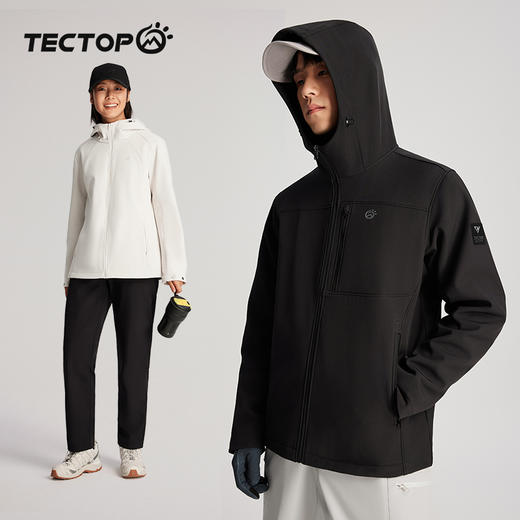 探拓户外软壳衣男女春秋防风防泼水收腰保暖加绒外套登山徒步夹克 商品图2