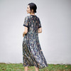 丁摩 立体印花真丝连衣裙中长款90369 商品缩略图3