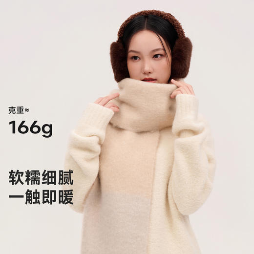 VVC羊毛围巾女2025新款秋冬柔软保暖两用披肩百搭流苏加厚围脖 商品图5