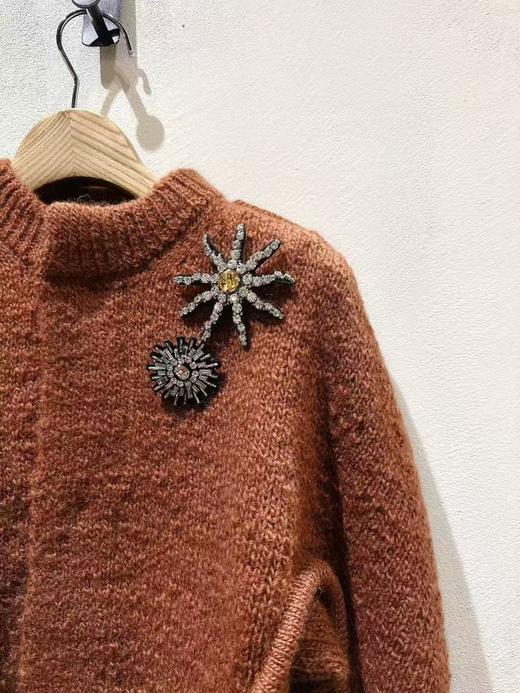 女款圆领针织开衫毛衣 商品图2