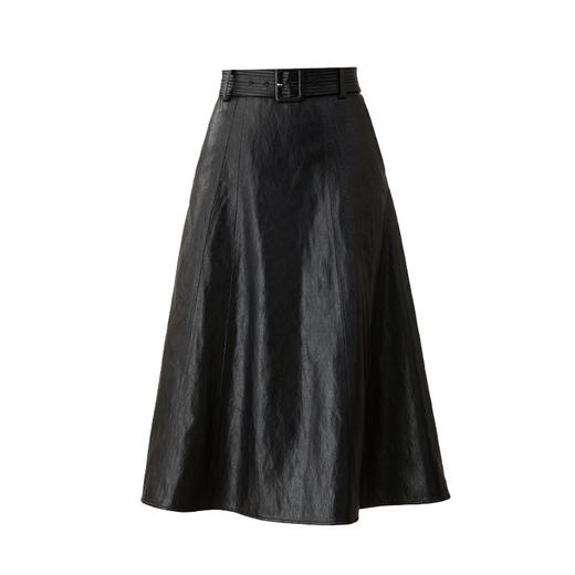 「高货xg」全新升级【铂金会员275/天猫369/差价94】(05801)洛诗琳新款设计感系带半身裙2025秋季法式优雅百搭皮裙 商品图4