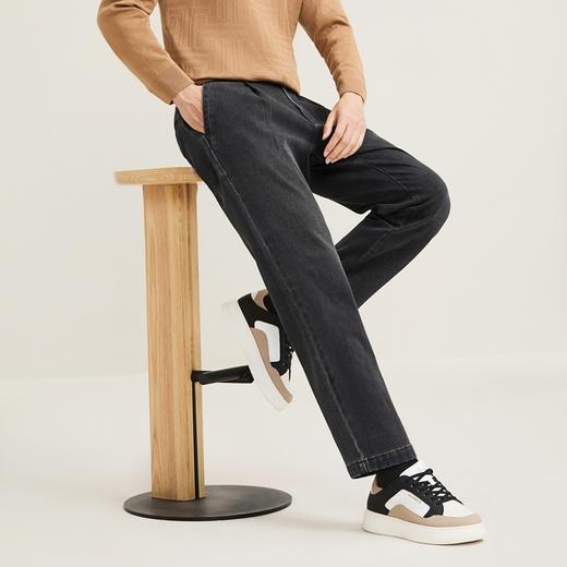 【九分牛仔裤】柒牌牛仔长裤秋季新款中青年宽松休闲直筒裤子男裤129H73700 商品图1