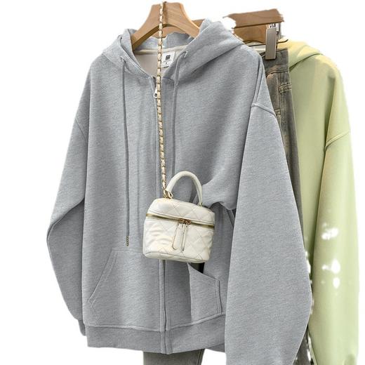 雀说多色连帽女士卫衣新款美式开衫复古小众百搭外套ins潮AL7517 商品图4