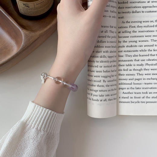 【前程似锦】卡蒂罗/KADER 薰衣草蝴蝶手串 九紫离火能量加持 时来运转磁场梦幻紫晶紫气东来 气质百搭##好运 商品图5