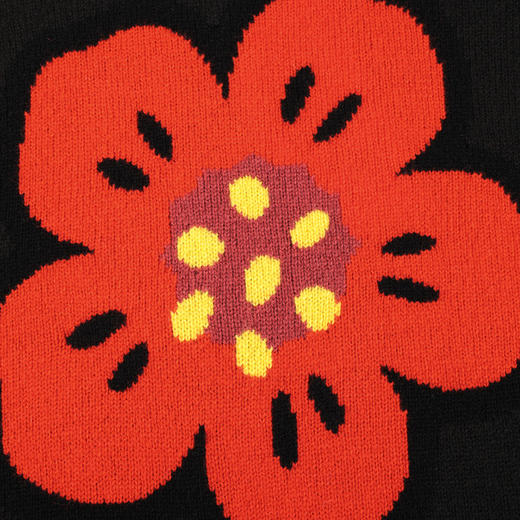 【超惠秒】Kenzo  高田贤三 男女通款 全羊毛刺绣海棠花logo百搭针织衫/毛衣/外套11698 商品图4