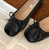 西遇蝴蝶结单鞋女新款秋季百搭通勤瓢鞋芭蕾风圆头浅口平底鞋V1656932 商品缩略图6