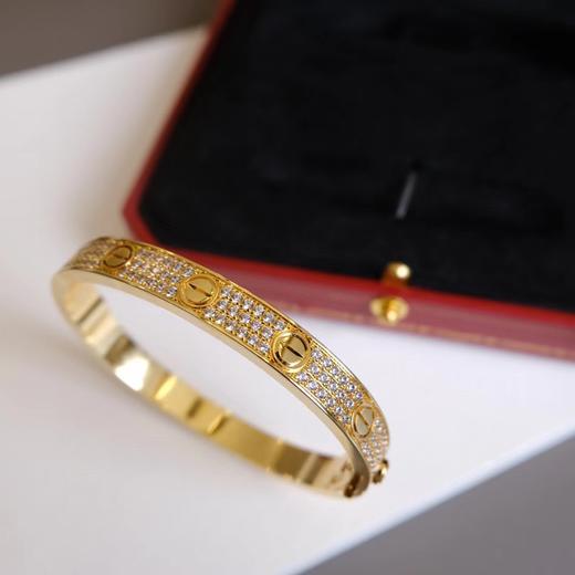 XK239-CARTIER卡地亚 LOVE系列 满天星 宽版 手镯 男女同款情侣款（XK） 商品图5