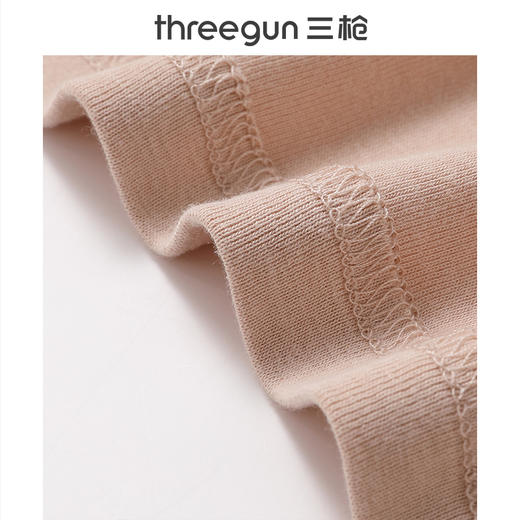 Threegun三枪 【舒肤棉】罗纹弹力圆领女士保暖内衣套装-23422D1W1 商品图5