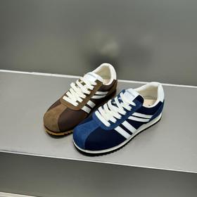 2025秋季新款复古德训鞋！女厚底内增高休闲阿甘鞋透气网面运动板鞋！