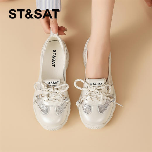 星期六亮片网纱拼接运动玛丽珍SSD3111EZT 商品图5