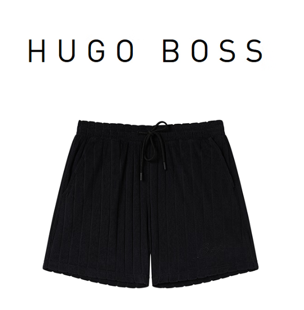 HUGO BOSS 雨果博斯 2025春夏 男士简约短裤 居家休闲舒适休闲短裤  50534332