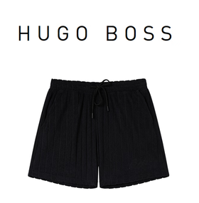HUGO BOSS 雨果博斯 2025春夏 男士简约短裤 居家休闲舒适休闲短裤  50534332
