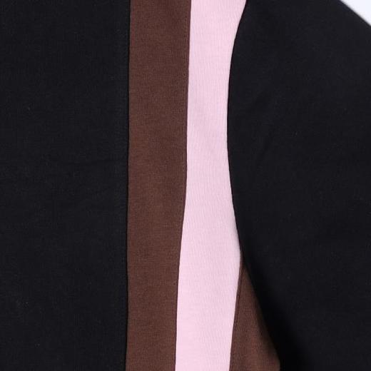 T4752SDSA男士秋冬新款痞帅男装宽松拼接圆领长袖T恤撞色舒适时尚上衣 商品图3