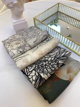 优品堂『素时锦年2』100%绵羊毛1米x1米方巾